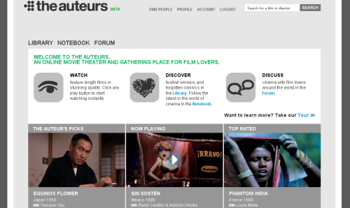 Screenshot - Website: The Auteurs